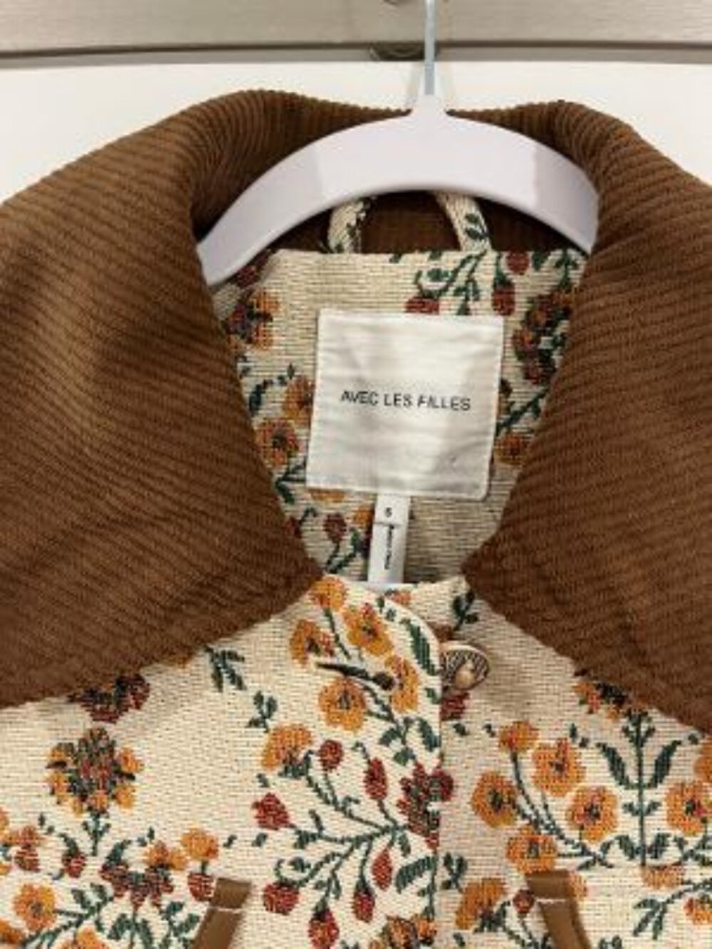 Avec Les Filles Floral Long Slim Four Pocket Jacket - Picture 9 of 10
